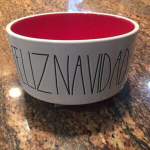 Rae Dunn Feliznavidad Dog Bowl